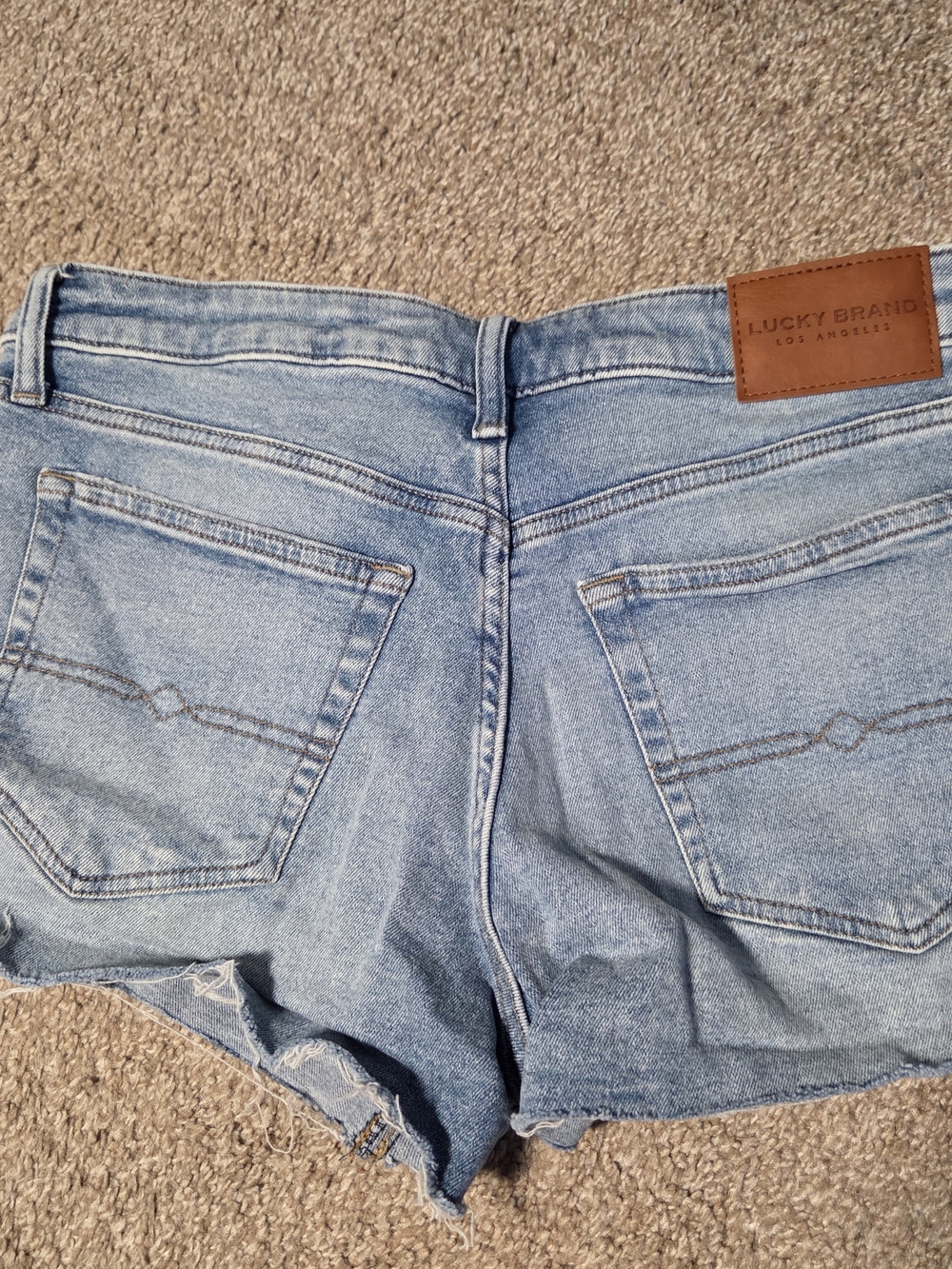 Lucky Brand Light Wash Denim Cutoff Shorts - Light Blue